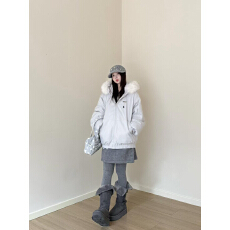 批发2026冬季新款棉服女超好看棉衣派克服小个子韩系宽松工装棉袄外套