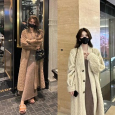 批发<b class='q'>秋</b>冬新款慵懒风复古加厚浮雕压花长款环保毛网红外套女