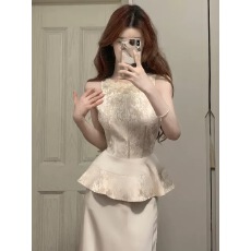 批发新中式套装女晨袍<b class='q'>敬酒</b><b class='q'>服</b>领证穿搭高级感订<b class='q'>婚礼</b><b class='q'>服</b>重要场合两件套裙