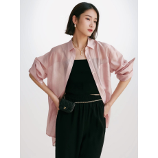 批发法式白色衬衫女夏季薄款设计感小众高级感防晒衬衣外套上衣