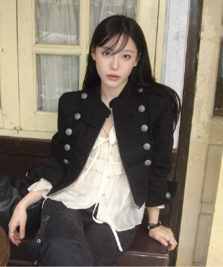 한국 스타일 chic 무거운 작업 작은 대중 개성 스탠드 칼라 재킷