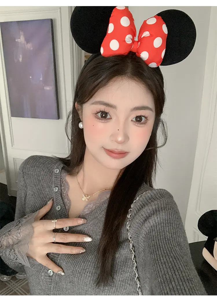 레이스 V넥 니트 상세 이미지 22