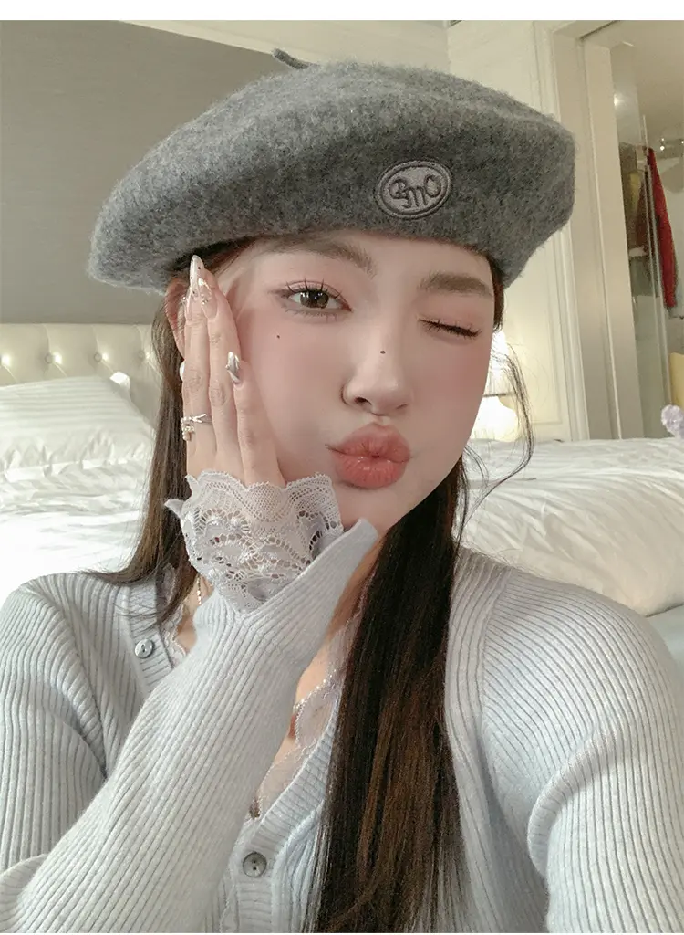 레이스 V넥 니트 상세 이미지 31