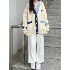 批发初秋小香风轻熟御姐风小个子搭配显高<b class='q'>牛仔</b>长裤上衣毛衣两件套装女