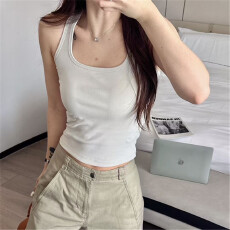 批发韩社工字一体杯背心自带胸垫吊带女内搭外穿上衣<b class='q'>百搭</b>美背<b class='q'>内衣</b>打底