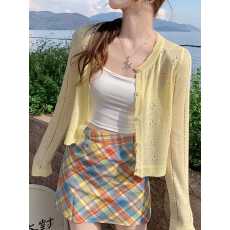 批发冰丝防晒衣女夏季薄款外搭针织开衫镂空薄纱<b class='q'>罩衫</b>小披肩空调衫上衣