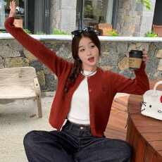 批发麻花<b class='q'>毛衣</b>开衫<b class='q'>女</b>春夏2026新款学院风针织薄外套上衣针织外套<b class='q'>女</b>