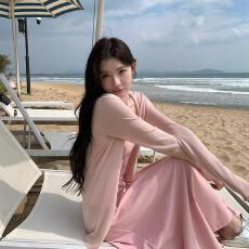 批发中<b class='q'>长款</b>薄款针织空调开衫女夏慵懒长袖薄款防晒针织外套外搭上衣女