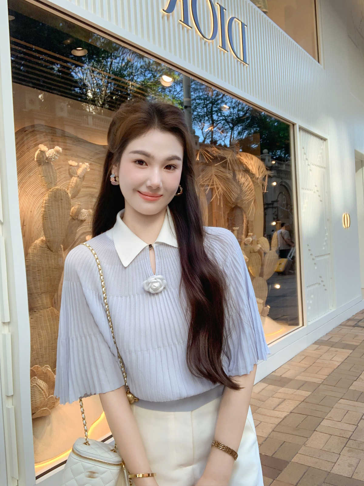 고급 작은 심장 기계 박쥐 셔츠 루즈핏 빅 사이즈 반팔 티셔츠 여성 새로운 여름 프랑스식 쇼트 스타일 니트 맨위