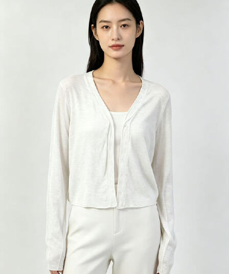 차가운 여름 쉬폰 얇은 스타일 주간 실크 꼬집기 허리 숄 품격 자외선 차단 긴팔 오픈 가디건 에어컨 셔츠 여성