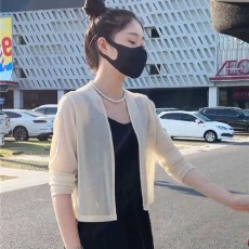 批发冰丝针织防晒开衫薄款女<b class='q'>夏</b>季韩版宽松小个子上衣外搭披肩