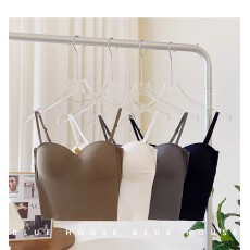 批发冰丝<b class='q'>无</b>痕吊带小背心女夏季薄款<b class='q'>无</b><b class='q'>钢圈</b>带胸垫运动抹胸打底<b class='q'>内衣</b>外穿