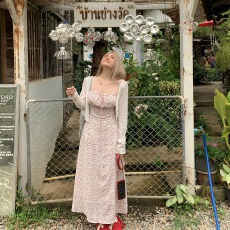 胖mm气质法式性感女人味显瘦系带碎花吊带连衣裙高级旅游度假长裙