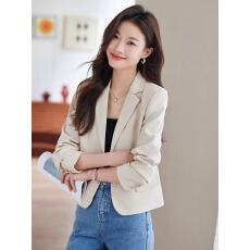 批发高端米<b class='q'>白色</b>小香风西装外套女2025新款春秋小个子休闲短款西服上