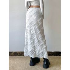 批发纯欲性感民族风肌理花纹蕾丝<b class='q'>长裙女</b>夏季新款<b class='q'>复古</b>开叉修身包臀裙潮