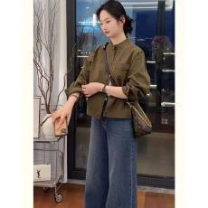 批发小个子立领外套女短款春季2026新款<b class='q'>韩版</b>休闲宽松高级感衬衫