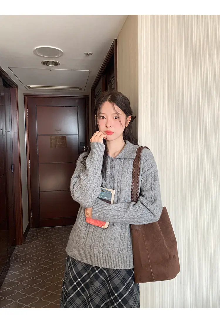 한국인기 러블리 꽈배기 니트 상세 이미지 11