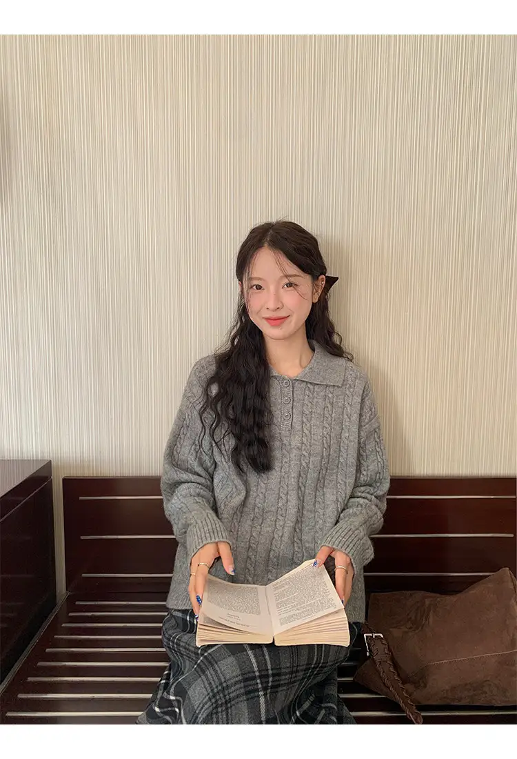 한국인기 러블리 꽈배기 니트 상세 이미지 16