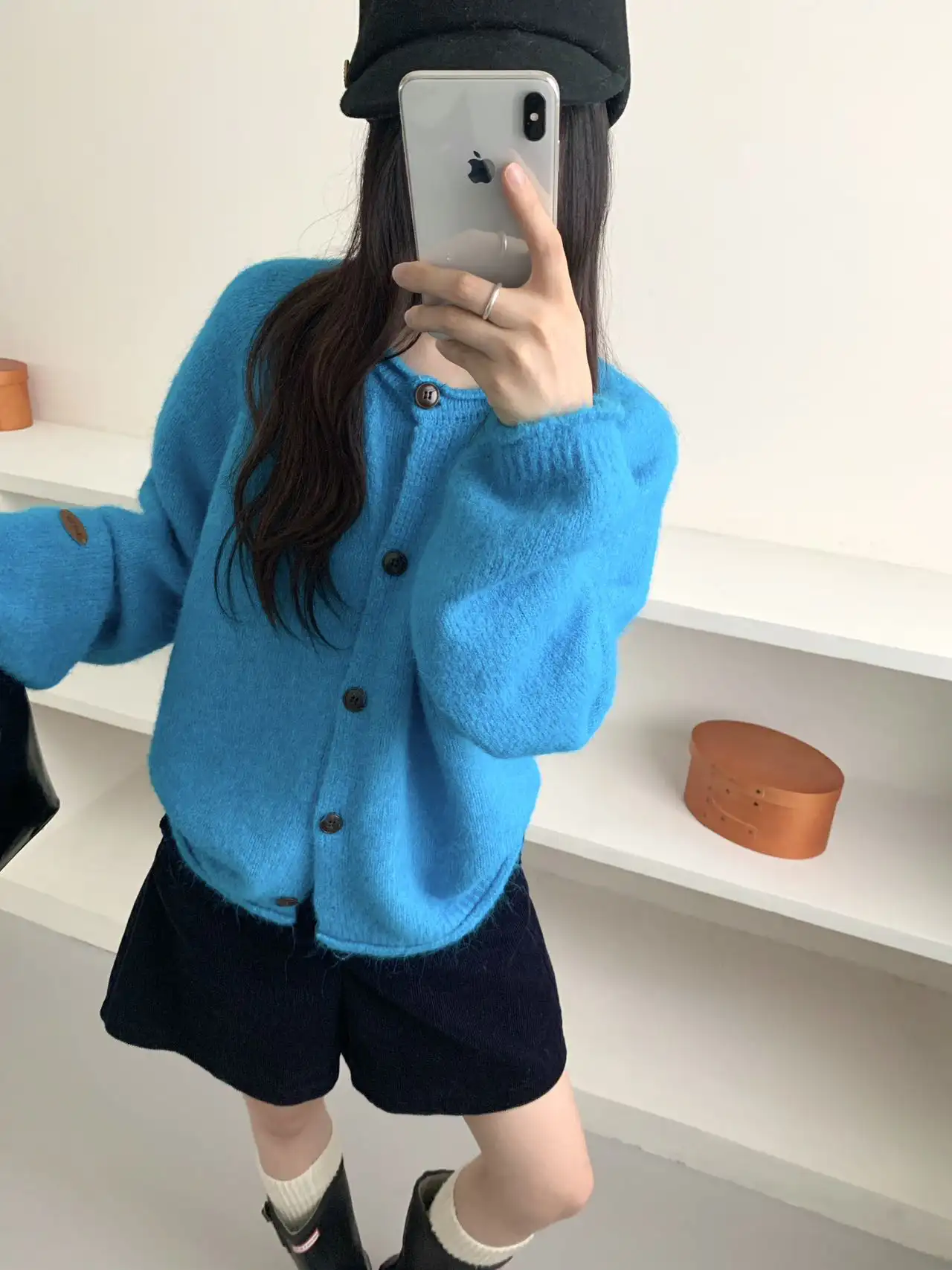 한국인기 핑크 니트 가디건 상세 이미지 7
