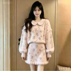 批发针织上衣半身裙套装女2026<b class='q'>春</b>秋新款秋冬穿搭慵懒风