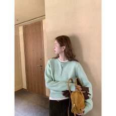 批发羊毛毛衣女2026新款秋季慵懒高级感上衣套头宽松韩系针织衫