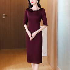 批发<b class='q'>高档</b>高端显瘦<b class='q'>连衣裙</b>晚礼服新中式气质<b class='q'>连衣裙</b>秋冬新款
