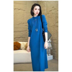 批发直接拿货 秋冬新款小香风针织连衣裙打底内搭长袖毛衣裙<b class='q'>大码</b>女装