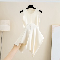 批发直接拿货 新款小香风针织连衣裙<b class='q'>无袖</b>毛衣裙<b class='q'>背心裙</b>