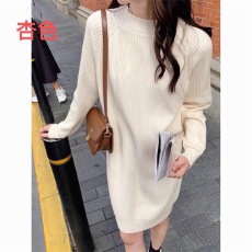 批发直接拿货 秋冬新款小香风针织连衣裙毛衣裙
