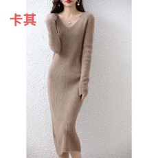 批发直接拿货 秋冬新款小香风针织连衣裙毛衣裙