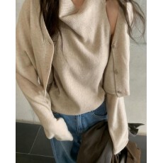 批发已出货 <b class='q'>韩国</b>ins  慵懒长袖针织开衫+百搭挂脖背心<b class='q'>套装</b>
