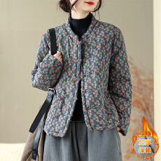 批发实拍<b class='q'>中国风</b>老布禅意加棉加厚棉衣外套女冬季汉服棉麻棉袄上衣