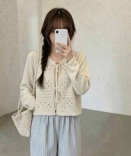 2026 가을 겨울 새로운 한 부서 니트 오픈 가디건