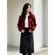 批发圆领毛衣外套女2026春秋冬新款宽松慵懒风外穿针织<b class='q'>开衫</b>内搭厚上衣