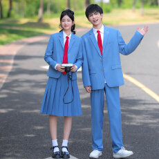 批发实拍 JK学院风初高中生班服套装朗诵表演西装三件套