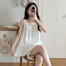 批发夏季女士款吊带花边领短裤睡衣云朵棉家居<b class='q'>服</b>田园少女风甜美清新风