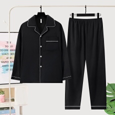 批发秋季新款<b class='q'>男士</b>家居服双长开衫翻领加肥加大码云朵棉舒适柔软感<b class='q'>睡衣</b>