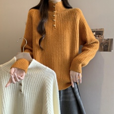 批发实拍~半高领保暖毛衣针织衫女2025<b class='q'>大码</b>微胖mm秋冬内搭洋气打底衫