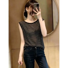 批发实拍~<b class='q'>大码</b>软糯舒服清凉透气垂感显瘦薄款条纹内搭无袖<b class='q'>吊带</b><b class='q'>背心</b>女