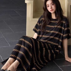 批发<b class='q'>孕妇装</b>夏季凉感针织短袖宽松大码休闲遮肚<b class='q'>哺乳</b><b class='q'>连衣裙</b>