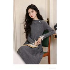 批发孕妇装<b class='q'>连衣裙</b>2026秋季长袖 针织长搭打底哺乳裙