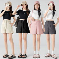 批发实拍孕妇短裤夏季薄款外穿冰丝山本裤无托腹休闲打底五分阔腿短裤