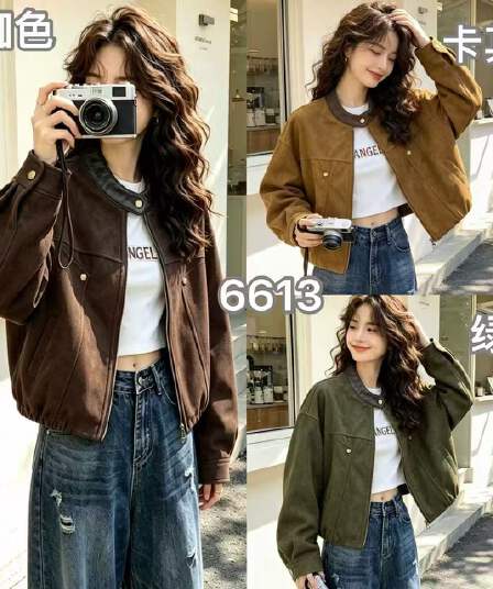 한국 chic 가을 새로운 아메리칸 오스트리아 라드. 모방 사슴 캐시미어 재킷 짧은 여성 코트