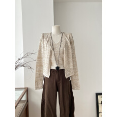 批发韩系慵懒风秋冬新款<b class='q'>针织</b>挂脖背心吊带休闲慵懒风开衫<b class='q'>外套</b>两件套女