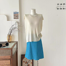 批发2025<b class='q'>夏</b>季新款韩系百搭显瘦上衣米白色冰丝镂空针织衫女短袖t恤