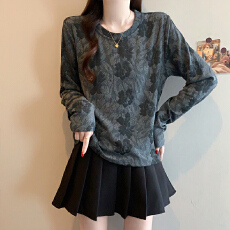 批发实拍2026春季新款<b class='q'>大码</b>女装韩系时尚宽松显瘦百搭休闲慵懒T恤上衣