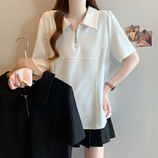 批发实拍2026夏季新款大码<b class='q'>女装</b>韩版<b class='q'>时尚</b>宽松显瘦百搭<b class='q'>休闲</b>正肩T恤上衣