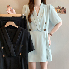 批发实拍2026夏季新款<b class='q'>大码</b>女装时尚气质西装上衣洋气显瘦短裤两件套装