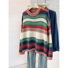 批发实拍大码女装胖mm2025<b class='q'>秋</b>冬季新款韩版针织衫慵懒宽松加厚毛衣女