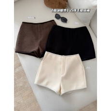 批发毛呢短<b class='q'>裤</b>女2025秋冬新款<b class='q'>韩版</b>高腰百搭直筒靴<b class='q'>裤</b>外穿休闲<b class='q'>裤</b>